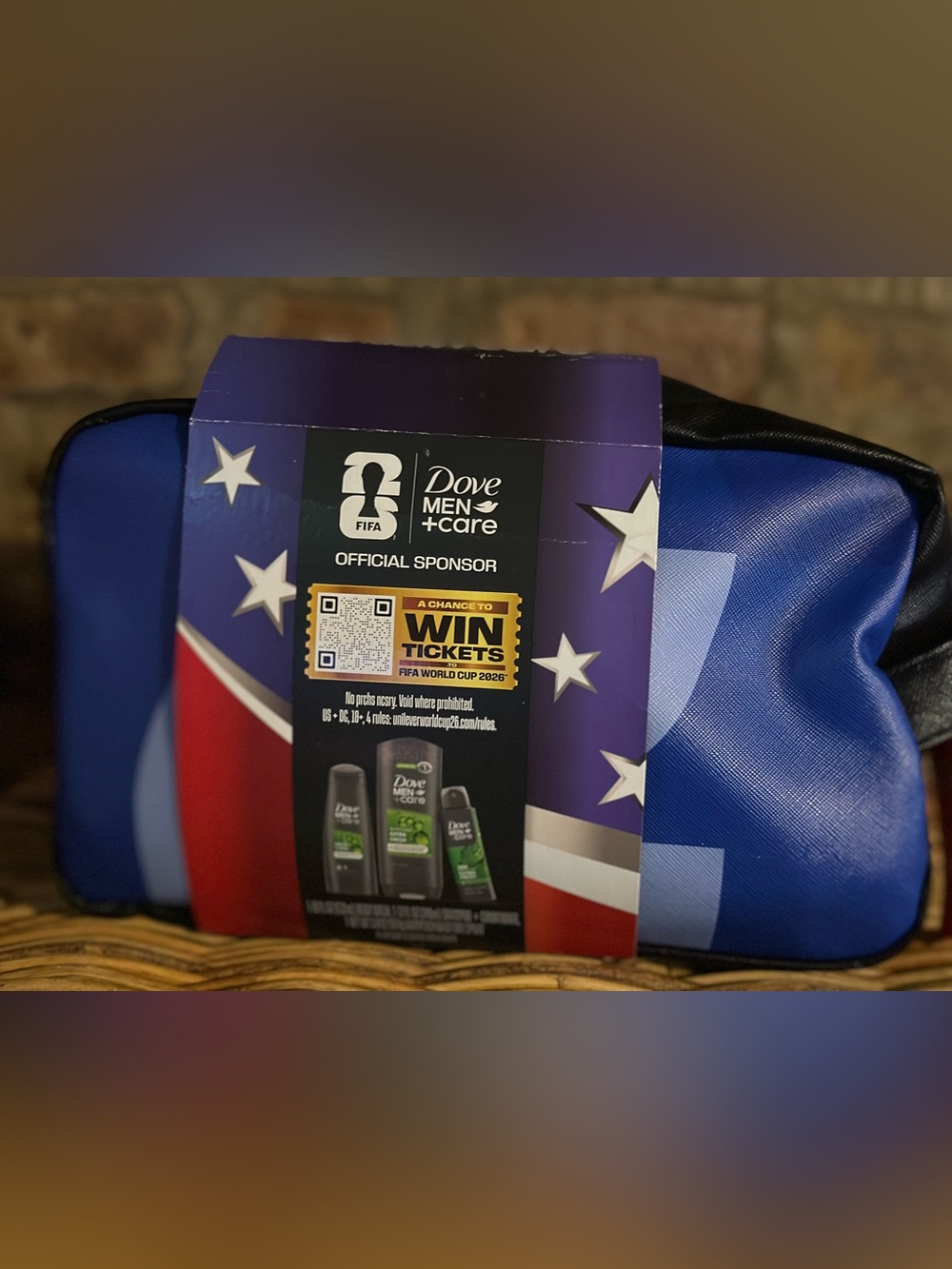 NEW Dove Men+Care Fifa Soccer Themed Body Gift Set w/ Dopp Bag